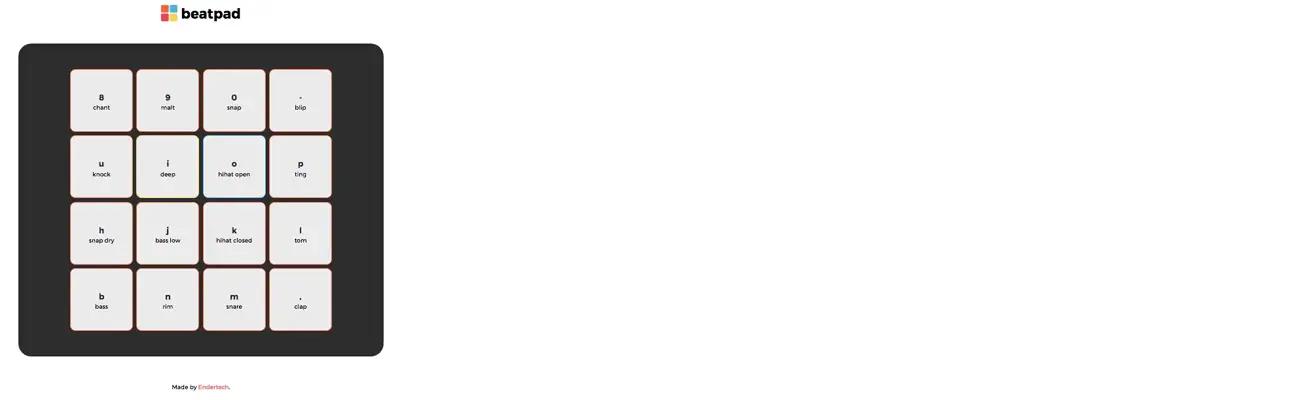 Music Pad Controller Using only JavaScript HTML and CSS