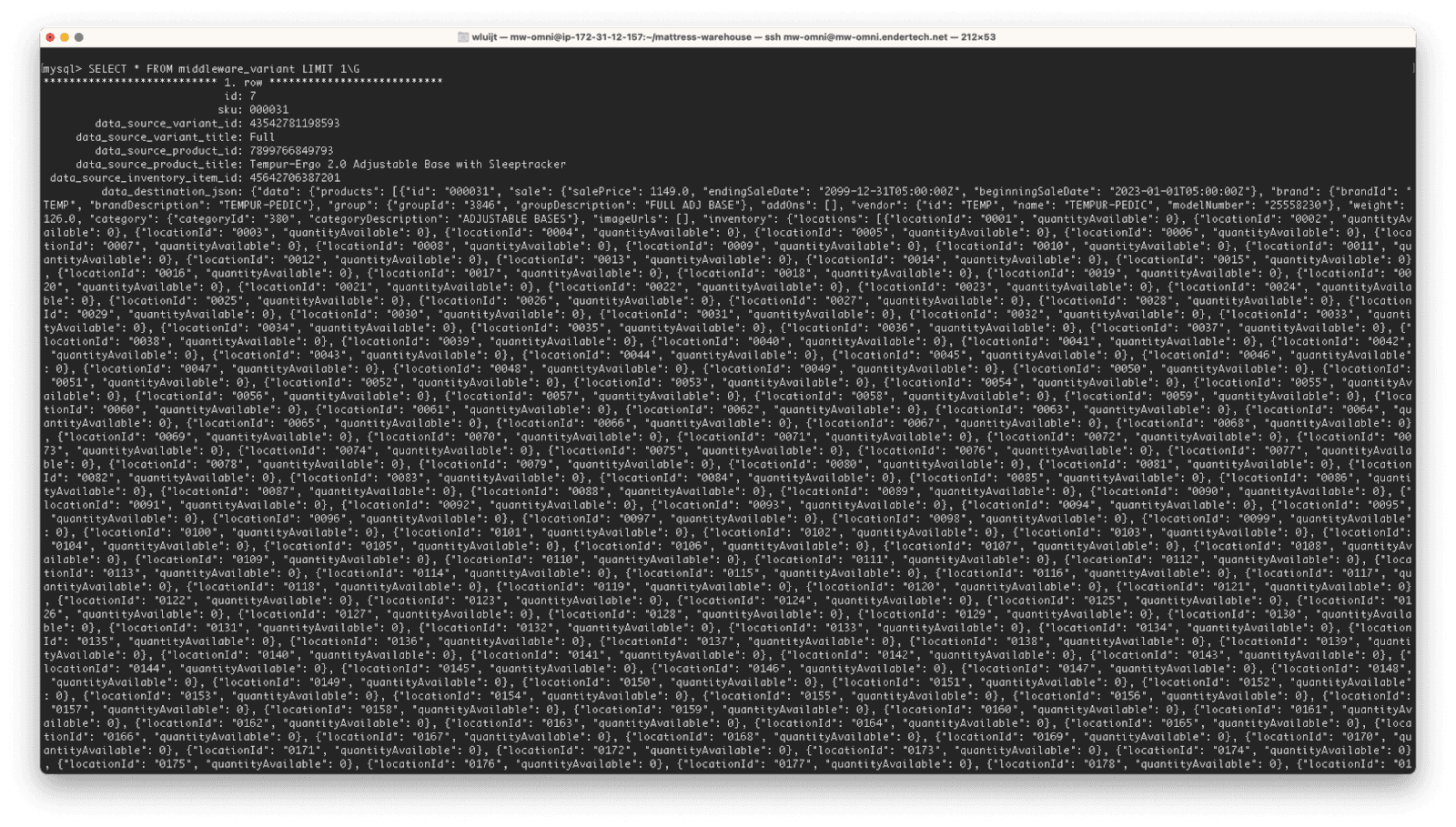 Image showing MySQL Command Line Formatting Tips showing the column data easier after customazation.