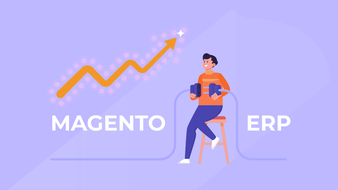 person sitting on stool connecting two cables for magento erp integration