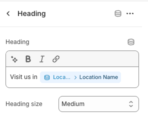Location Name Dynamic Source