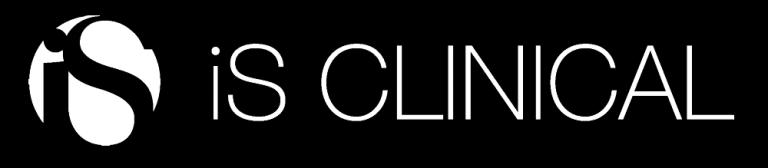 Horizontal iS Clinical Logo in Black and White.