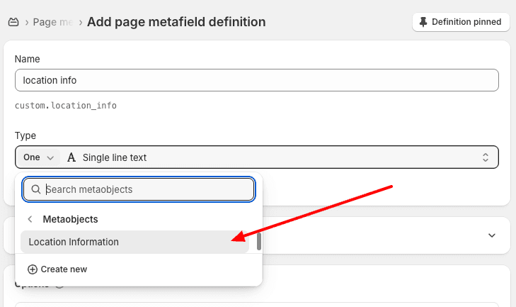 Selecting Metafield Reference 2 of 2