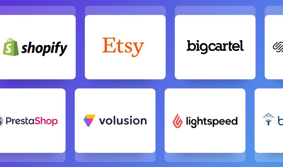 A snippet showing some of the largest headless e-commerce platforms in 2023.